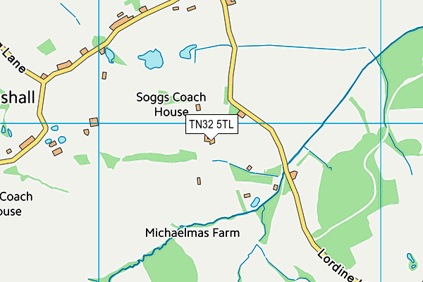 TN32 5TL map - OS VectorMap District (Ordnance Survey)