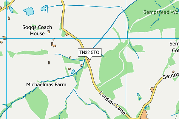 TN32 5TQ map - OS VectorMap District (Ordnance Survey)