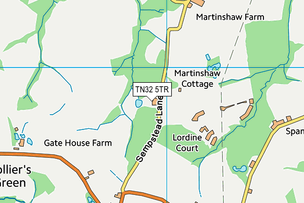 TN32 5TR map - OS VectorMap District (Ordnance Survey)