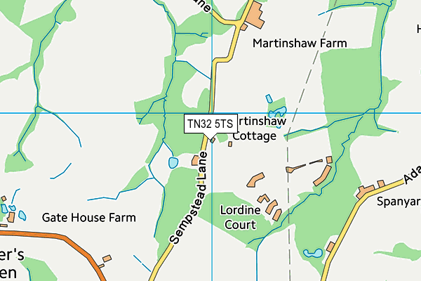 TN32 5TS map - OS VectorMap District (Ordnance Survey)