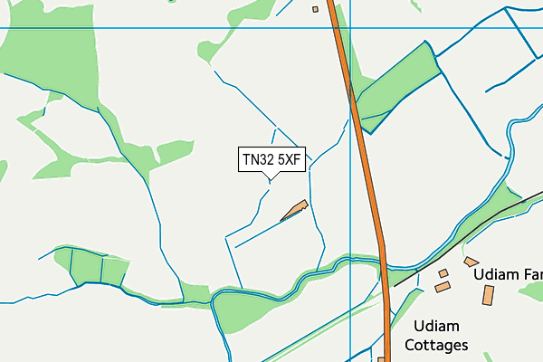 TN32 5XF map - OS VectorMap District (Ordnance Survey)