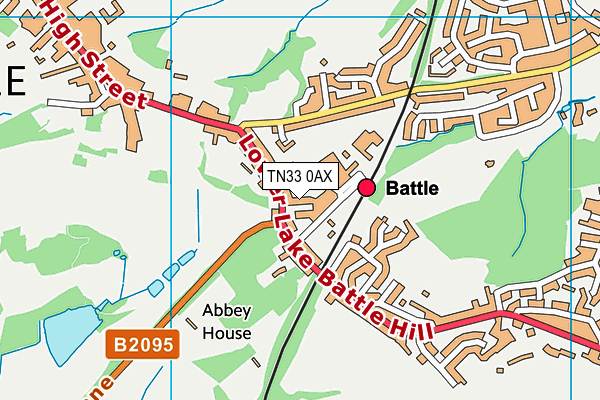 TN33 0AX map - OS VectorMap District (Ordnance Survey)