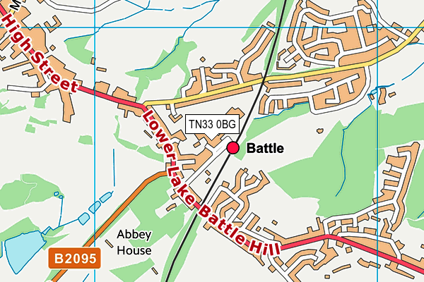 TN33 0BG map - OS VectorMap District (Ordnance Survey)