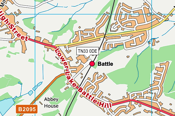 TN33 0DE map - OS VectorMap District (Ordnance Survey)