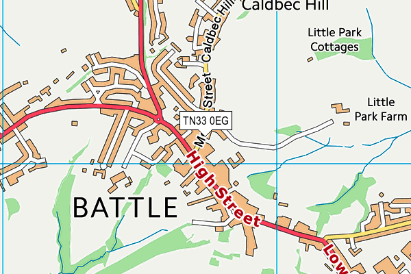 Map of BATTLE TOWN FOOTBALL CLUB CIC at district scale