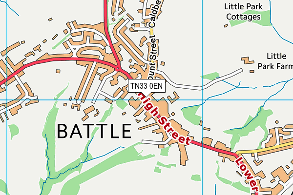 TN33 0EN map - OS VectorMap District (Ordnance Survey)