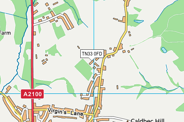 TN33 0FD map - OS VectorMap District (Ordnance Survey)
