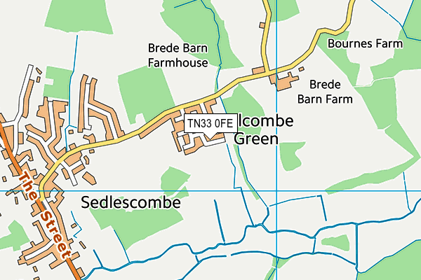 TN33 0FE map - OS VectorMap District (Ordnance Survey)