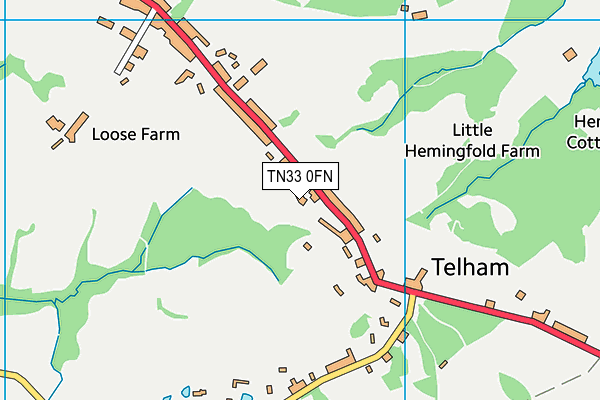 TN33 0FN map - OS VectorMap District (Ordnance Survey)