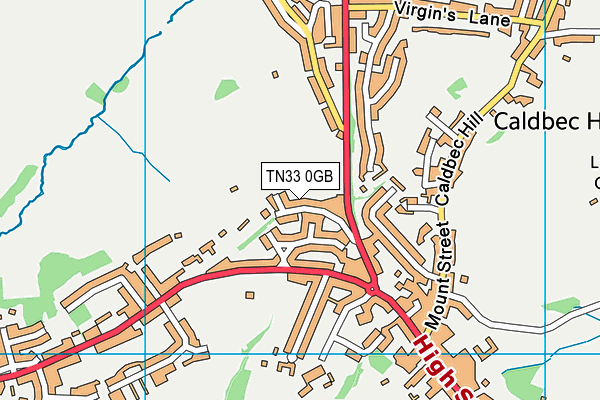 TN33 0GB map - OS VectorMap District (Ordnance Survey)