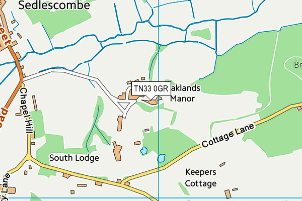 TN33 0GR map - OS VectorMap District (Ordnance Survey)