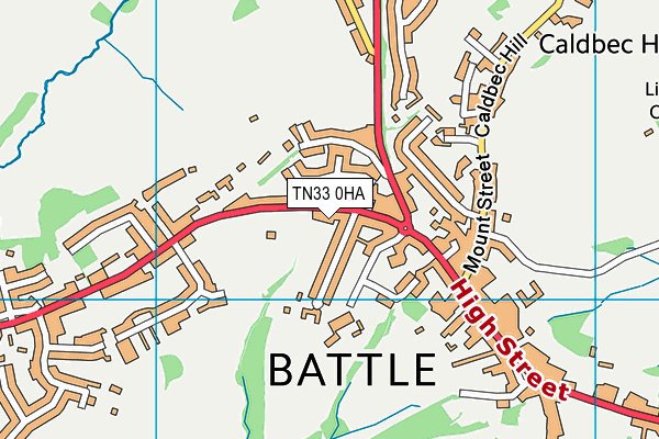 TN33 0HA map - OS VectorMap District (Ordnance Survey)