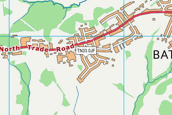 TN33 0JF map - OS VectorMap District (Ordnance Survey)