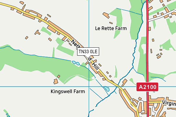 TN33 0LE map - OS VectorMap District (Ordnance Survey)