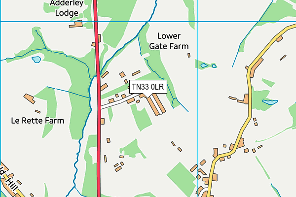 TN33 0LR map - OS VectorMap District (Ordnance Survey)