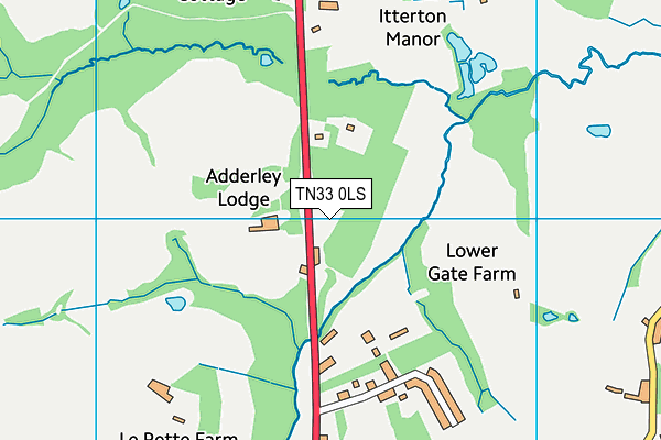 TN33 0LS map - OS VectorMap District (Ordnance Survey)