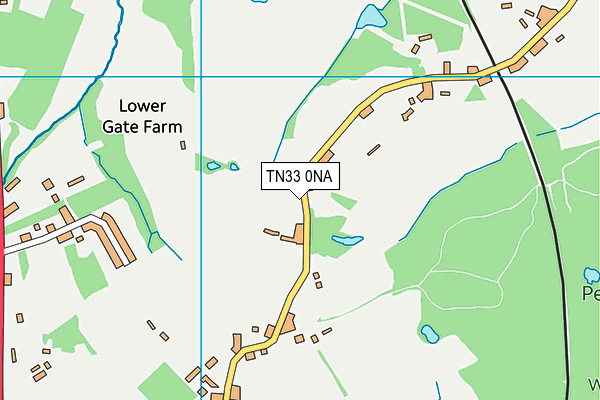 Map of LOWER GATE GLAMPING LTD at district scale