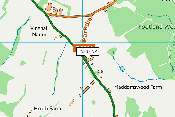 TN33 0NZ map - OS VectorMap District (Ordnance Survey)