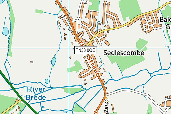 TN33 0QE map - OS VectorMap District (Ordnance Survey)