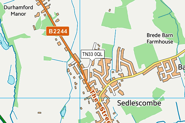 TN33 0QL map - OS VectorMap District (Ordnance Survey)