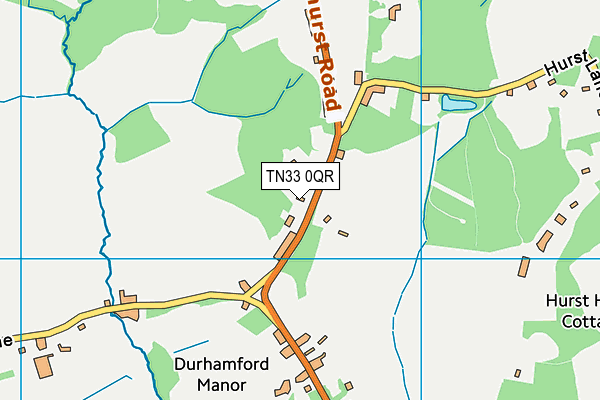 TN33 0QR map - OS VectorMap District (Ordnance Survey)