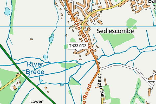 TN33 0QZ map - OS VectorMap District (Ordnance Survey)