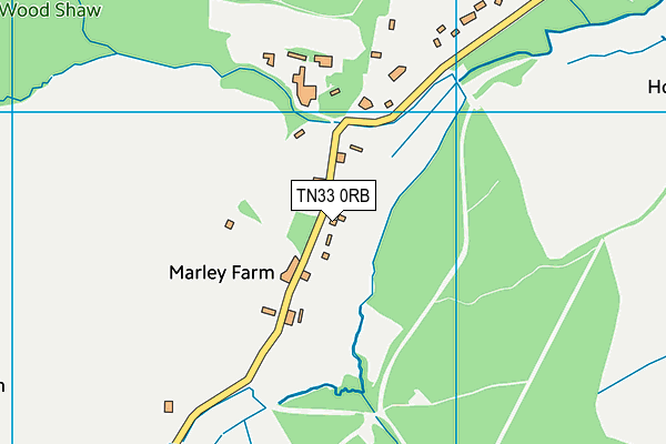 TN33 0RB map - OS VectorMap District (Ordnance Survey)