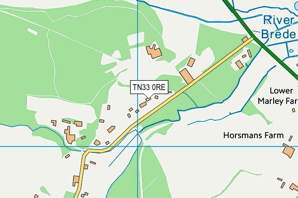 TN33 0RE map - OS VectorMap District (Ordnance Survey)