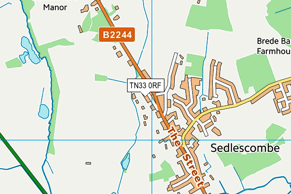 TN33 0RF map - OS VectorMap District (Ordnance Survey)