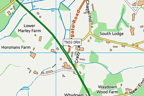 TN33 0RH map - OS VectorMap District (Ordnance Survey)