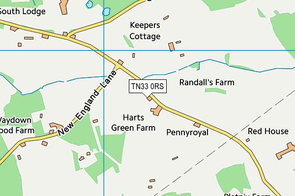 TN33 0RS map - OS VectorMap District (Ordnance Survey)