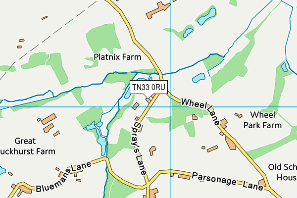 TN33 0RU map - OS VectorMap District (Ordnance Survey)