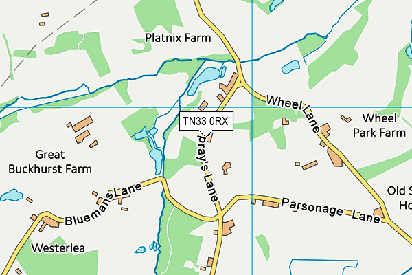 TN33 0RX map - OS VectorMap District (Ordnance Survey)