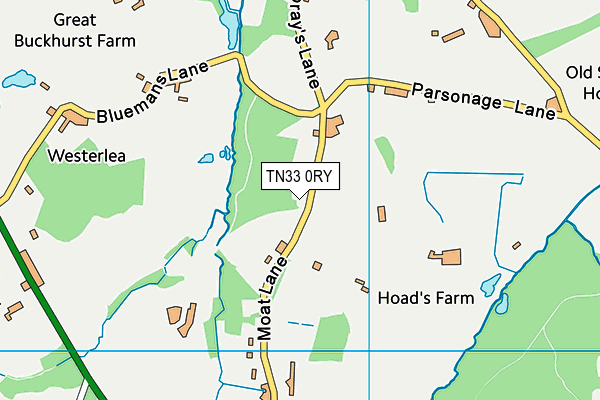 TN33 0RY map - OS VectorMap District (Ordnance Survey)