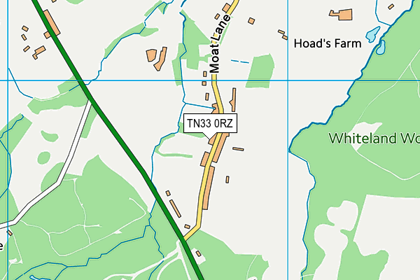 TN33 0RZ map - OS VectorMap District (Ordnance Survey)