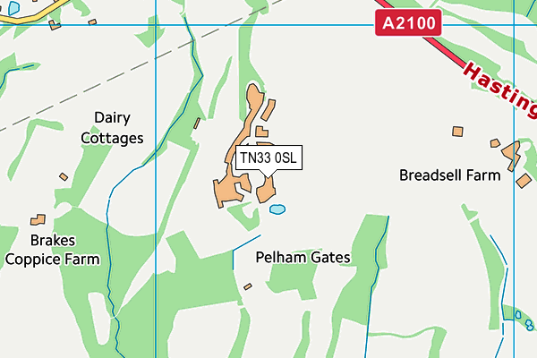 Crowhurst Park map (TN33 0SL) - OS VectorMap District (Ordnance Survey)