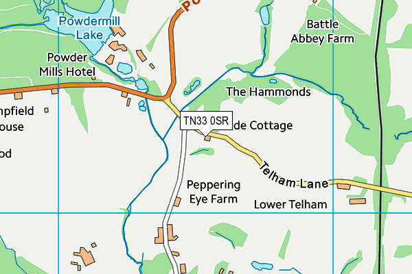 TN33 0SR map - OS VectorMap District (Ordnance Survey)