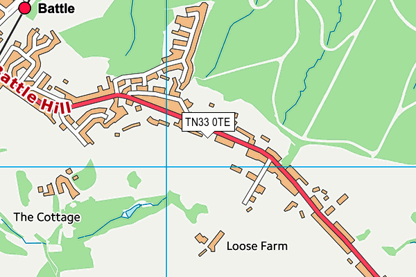 TN33 0TE map - OS VectorMap District (Ordnance Survey)