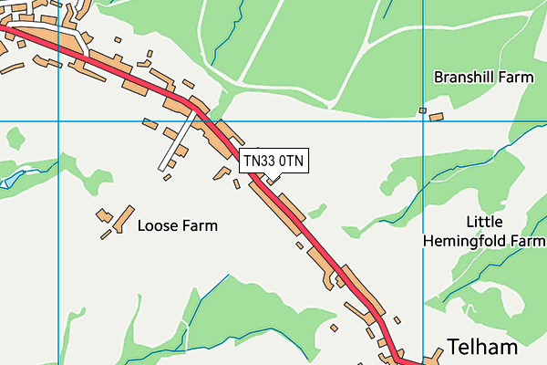 TN33 0TN map - OS VectorMap District (Ordnance Survey)