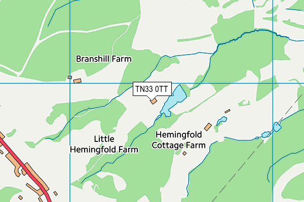 TN33 0TT map - OS VectorMap District (Ordnance Survey)