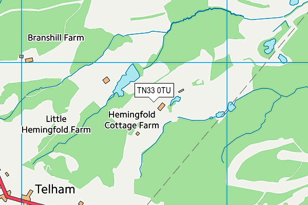 TN33 0TU map - OS VectorMap District (Ordnance Survey)