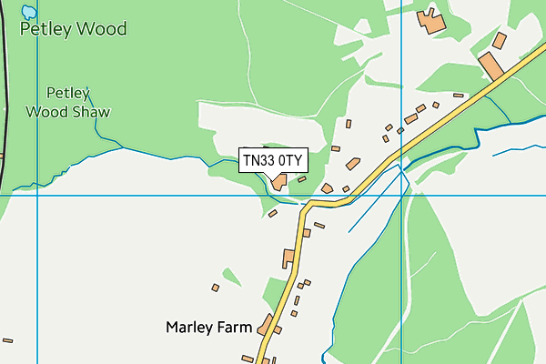 TN33 0TY map - OS VectorMap District (Ordnance Survey)