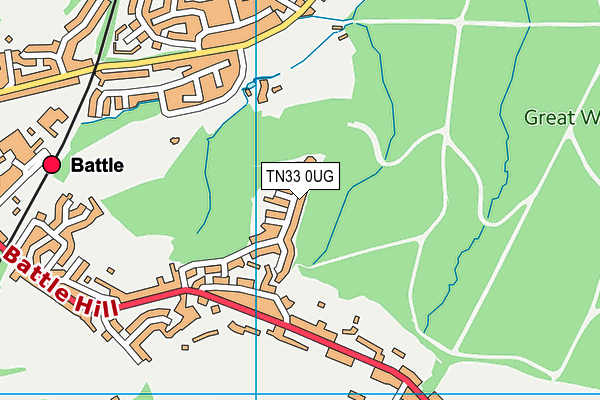 TN33 0UG map - OS VectorMap District (Ordnance Survey)