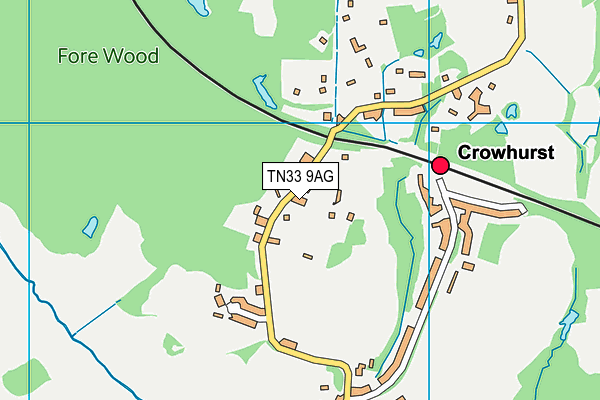 TN33 9AG map - OS VectorMap District (Ordnance Survey)