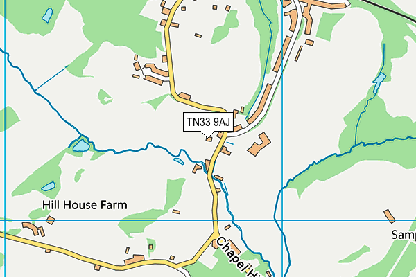 Crowhurst CofE Primary School map (TN33 9AJ) - OS VectorMap District (Ordnance Survey)