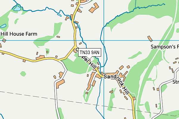 TN33 9AN map - OS VectorMap District (Ordnance Survey)