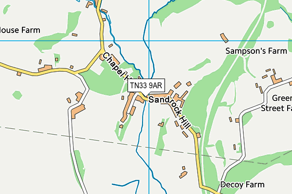 Crowhurst Recreation Ground map (TN33 9AR) - OS VectorMap District (Ordnance Survey)