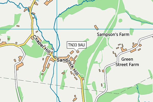 TN33 9AU map - OS VectorMap District (Ordnance Survey)