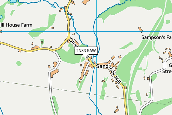 TN33 9AW map - OS VectorMap District (Ordnance Survey)