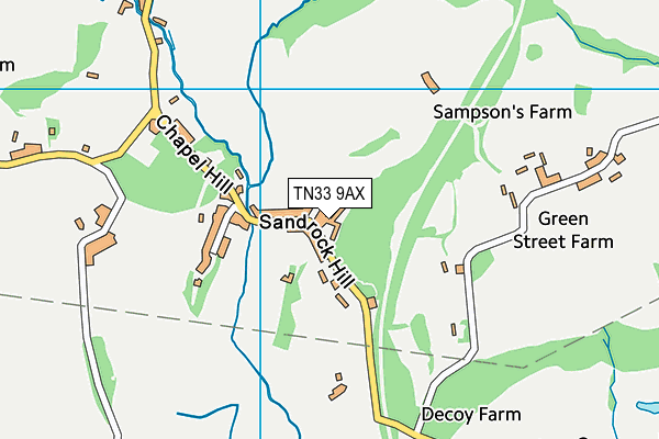 TN33 9AX map - OS VectorMap District (Ordnance Survey)